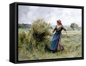 Haymaking-Julien Dupre-Framed Stretched Canvas