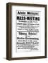 Haymarket Meeting Poster-null-Framed Photographic Print