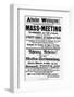 Haymarket Meeting Poster-null-Framed Photographic Print