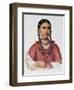 Hayne Hudjuhini or the 'Eagle of Delight', Illustration from 'The Indian Tribes of North America,…-Charles Bird King-Framed Giclee Print