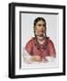 Hayne Hudjuhini or the 'Eagle of Delight', Illustration from 'The Indian Tribes of North America,…-Charles Bird King-Framed Giclee Print