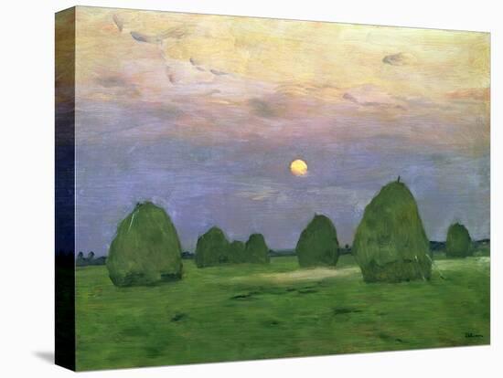 Hayricks at Dusk, 1899-Isaak Ilyich Levitan-Stretched Canvas