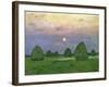 Hayricks at Dusk, 1899-Isaak Ilyich Levitan-Framed Giclee Print