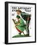 "Hayseed Critic" Saturday Evening Post Cover, July 21,1928-Norman Rockwell-Framed Giclee Print