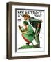 "Hayseed Critic" Saturday Evening Post Cover, July 21,1928-Norman Rockwell-Framed Giclee Print