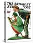 "Hayseed Critic" Saturday Evening Post Cover, July 21,1928-Norman Rockwell-Stretched Canvas