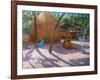 Haystack, And Girl on a Swing, Kerala , 2005-Andrew Macara-Framed Giclee Print