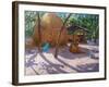 Haystack, And Girl on a Swing, Kerala , 2005-Andrew Macara-Framed Giclee Print