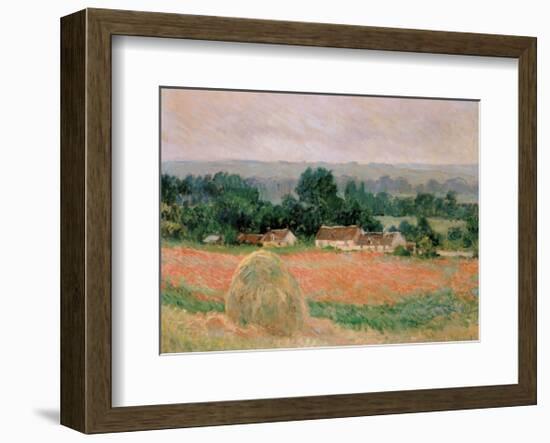 Haystack at Giverny, 1886-Claude Monet-Framed Art Print