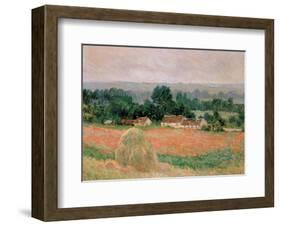 Haystack at Giverny, 1886-Claude Monet-Framed Art Print