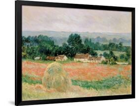 Haystack at Giverny, 1886-Claude Monet-Framed Giclee Print