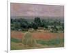 Haystack at Giverny, 1886-Claude Monet-Framed Giclee Print