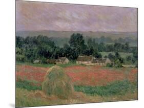 Haystack at Giverny, 1886-Claude Monet-Mounted Giclee Print