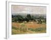 Haystack at Giverny, 1886-Claude Monet-Framed Giclee Print