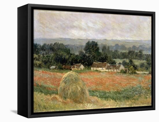 Haystack at Giverny, 1886-Claude Monet-Framed Stretched Canvas