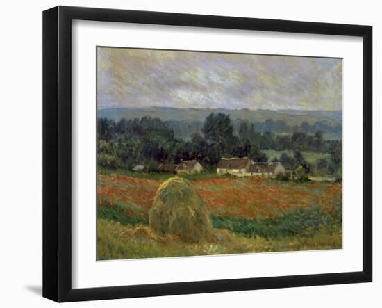 Haystack at Giverny-Claude Monet-Framed Art Print