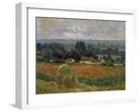 Haystack at Giverny-Claude Monet-Framed Art Print
