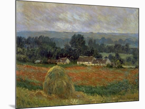 Haystack at Giverny-Claude Monet-Mounted Art Print