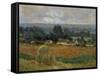 Haystack at Giverny-Claude Monet-Framed Stretched Canvas