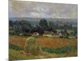 Haystack at Giverny-Claude Monet-Mounted Art Print