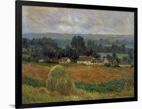 Haystack at Giverny-Claude Monet-Framed Art Print