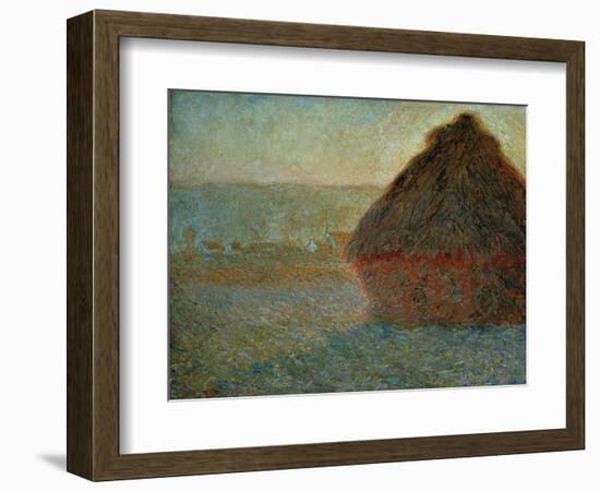 Haystack at Sunset-Claude Monet-Framed Giclee Print