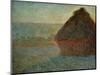 Haystack at Sunset-Claude Monet-Mounted Giclee Print