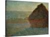 Haystack at Sunset-Claude Monet-Stretched Canvas