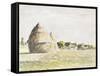 Haystack, Eragny Evening; La Meule De Foin, Soir Eragny, 1889-Camille Pissarro-Framed Stretched Canvas