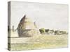 Haystack, Eragny Evening; La Meule De Foin, Soir Eragny, 1889-Camille Pissarro-Stretched Canvas