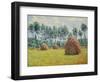 Haystack in Giverny, 1884-Claude Monet-Framed Giclee Print