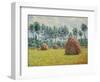 Haystack in Giverny, 1884-Claude Monet-Framed Giclee Print