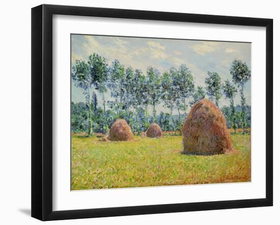 Haystack in Giverny, 1884-Claude Monet-Framed Giclee Print