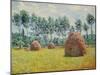 Haystack in Giverny, 1884-Claude Monet-Mounted Giclee Print