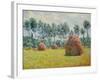 Haystack in Giverny, 1884-Claude Monet-Framed Giclee Print