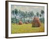 Haystack in Giverny, 1884-Claude Monet-Framed Giclee Print