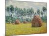 Haystack in Giverny, 1884-Claude Monet-Mounted Giclee Print