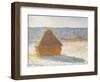 Haystack in Winter, 1891-Claude Monet-Framed Giclee Print