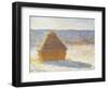 Haystack in Winter, 1891-Claude Monet-Framed Giclee Print