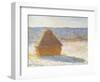 Haystack in Winter, 1891-Claude Monet-Framed Giclee Print