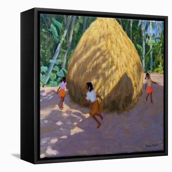 Haystack, Kerala-Andrew Macara-Framed Stretched Canvas