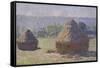 Haystack, Late Summer, c.1891-Claude Monet-Framed Stretched Canvas