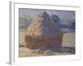 Haystack, Late Summer, c.1891-Claude Monet-Framed Giclee Print