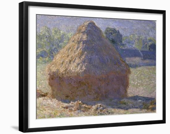 Haystack, Late Summer, c.1891-Claude Monet-Framed Giclee Print