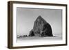 Haystack Rock at Cannon Beach, Oregon Photograph - Cannon Beach, OR-Lantern Press-Framed Art Print