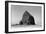 Haystack Rock at Cannon Beach, Oregon Photograph - Cannon Beach, OR-Lantern Press-Framed Art Print