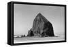 Haystack Rock at Cannon Beach, Oregon Photograph - Cannon Beach, OR-Lantern Press-Framed Stretched Canvas