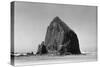 Haystack Rock at Cannon Beach, Oregon Photograph - Cannon Beach, OR-Lantern Press-Stretched Canvas