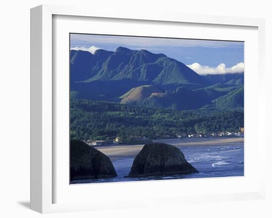 Haystack Rock at Cannon Beach, Oregon, USA-William Sutton-Framed Premium Photographic Print