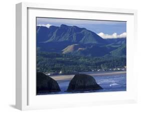 Haystack Rock at Cannon Beach, Oregon, USA-William Sutton-Framed Premium Photographic Print